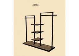 Стійка острівна, подвійна з полицею (вис.шир.довж.)1400х500х1500мм (артикул 30502/0)